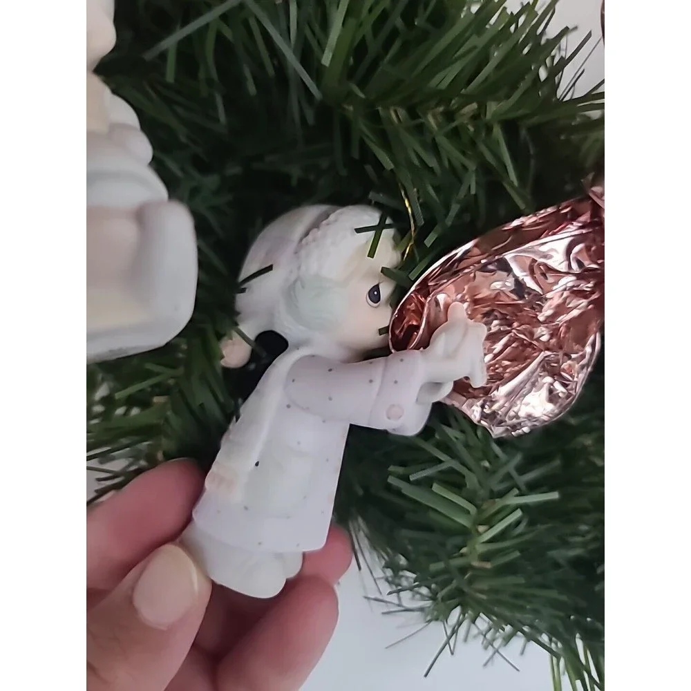 Vintage Precious Moments Handmade Christmas Wreath